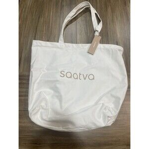 Saatva Signature Mattress Pad NWT White 100% Cotton Tote Bag